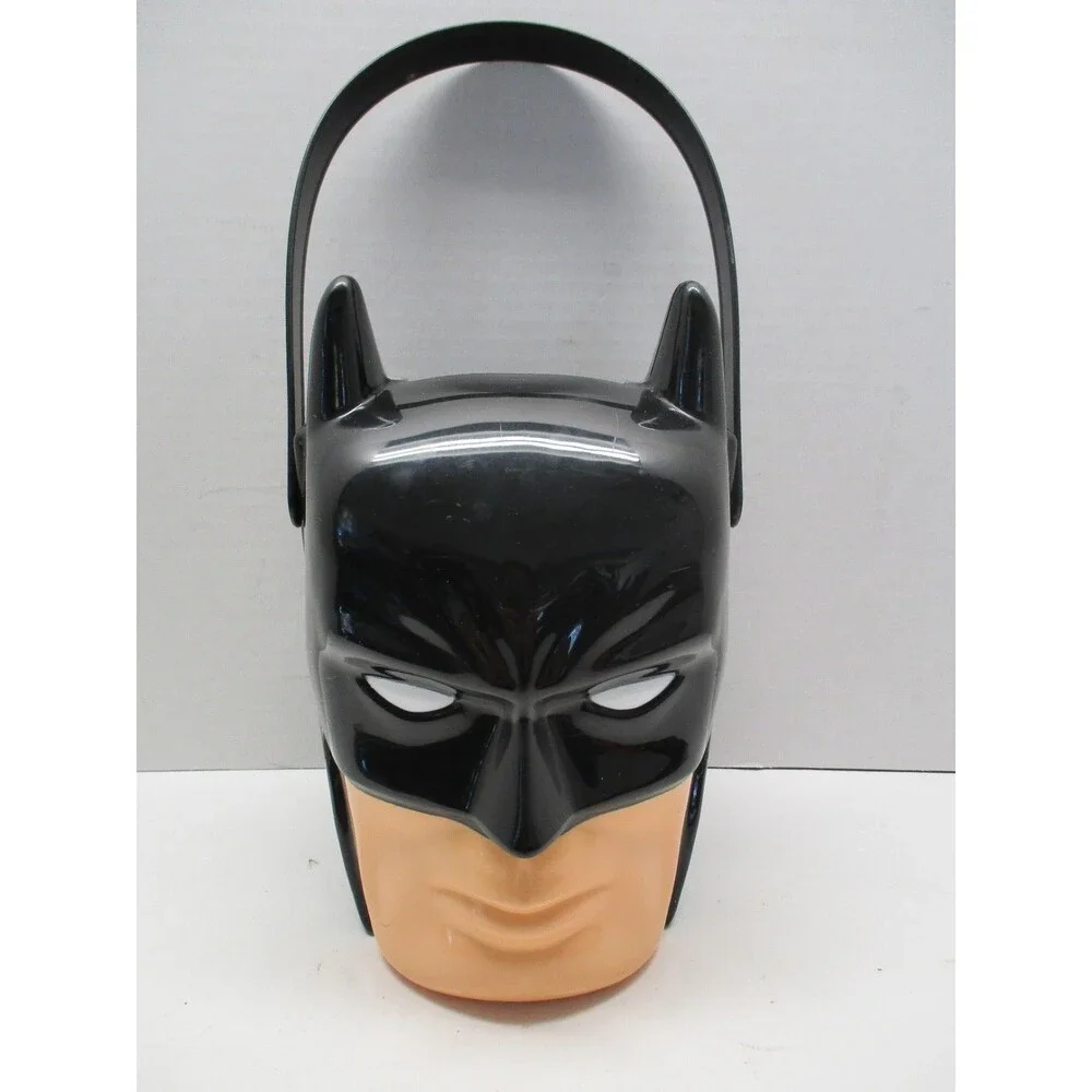 Vintage DC Comics Batman Plastic Popcorn Halloween Candy Bucket/Pail